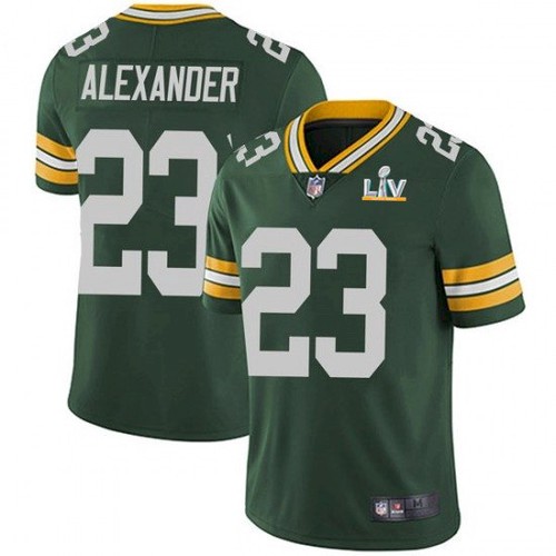 Men's Green Bay Packers #23 Jaire Alexander Green 2021 Super Bowl LV Stitched NFL Jersey